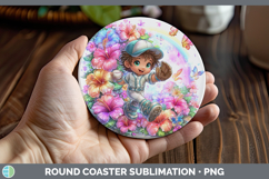 GorgeousBest Sellers 06 Rainbow Summer Round Coaster design.