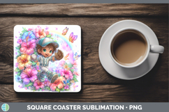 GorgeousBest Sellers 06 Rainbow Summer Square Coaster design.
