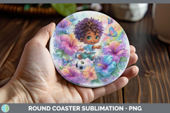 GorgeousBest Sellers 06 Rainbow Summer Round Coaster design.