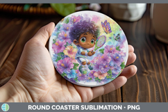 GorgeousBest Sellers 06 Rainbow Summer Round Coaster design.