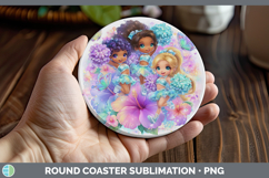 GorgeousBest Sellers 06 Rainbow Summer Round Coaster design.