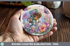 GorgeousBest Sellers 06 Rainbow Summer Round Coaster design.