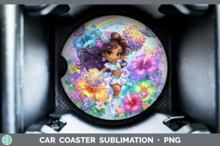GorgeousBest Sellers 06 Rainbow Summer Car Coaster design.