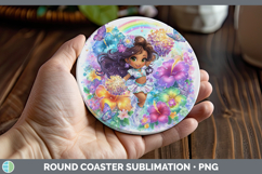 GorgeousBest Sellers 06 Rainbow Summer Round Coaster design.