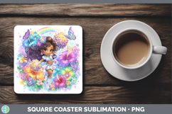 GorgeousBest Sellers 06 Rainbow Summer Square Coaster design.
