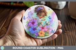 GorgeousBest Sellers 06 Rainbow Summer Round Coaster design.
