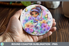 GorgeousBest Sellers 06 Rainbow Summer Round Coaster design.