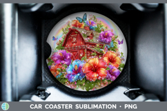 GorgeousBest Sellers 08 Rainbow Summer Car Coaster design.