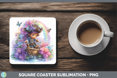 GorgeousBest Sellers 08 Rainbow Summer Square Coaster design.