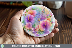 GorgeousBest Sellers 08 Rainbow Summer Round Coaster design.