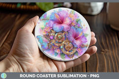 GorgeousBest Sellers 08 Rainbow Summer Round Coaster design.