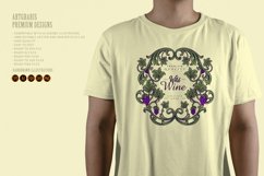 Luxury vintage wine floral label SVG Product Image 4