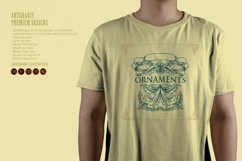 Elegant flourish banner ornament with ribbon vintage Product Image 3