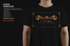 Gold crown badge vintage flourish classic ornaments Product Image 3