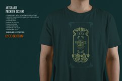 Vintage label elegant flourish ornaments Product Image 3