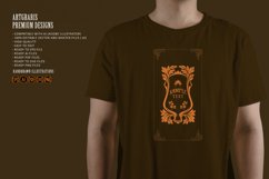 Vintage label elegant floral ornaments illustration Product Image 3