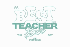 VINTAGE URBAN TEACHER TYPOGRAPHY Product Image 3