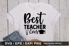 Best teacher ever SVG - Teacher Design Product Image 1
