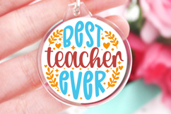 Best teacher ever SVG, Keychain SVG Design Product Image 1