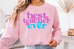 Best Teacher Ever SVG PNG - Floral Teacher Shirt Gift Product Image 4
