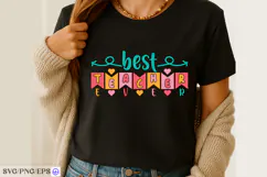 Retro Teacher SVG Best Teacher Ever Teacher Shirt Design Product Image 3