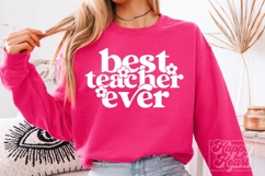 Best Teacher Ever SVG PNG - Floral Teacher Shirt Gift Product Image 5