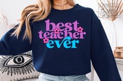 Best Teacher Ever SVG PNG - Floral Teacher Shirt Gift Product Image 3