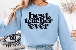 Best Teacher Ever SVG PNG - Floral Teacher Shirt Gift Product Image 2