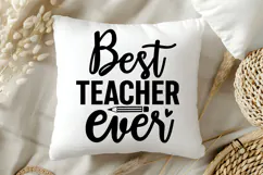 Best Teacher Ever SVG | Teacher SVG | Teacher PNG Product Image 5