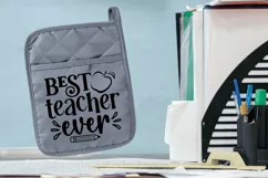Best teacher ever SVG, Teacher Pot Holder SVG Design Product Image 2