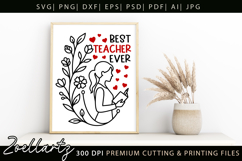 Teacher SVG Back to School Teacher Life T-shirt Mug Design Product Image 2