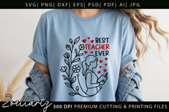 Teacher SVG Back to School Teacher Life T-shirt Mug Design Product Image 4