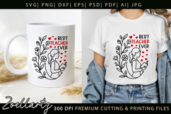 Teacher SVG Back to School Teacher Life T-shirt Mug Design Product Image 3