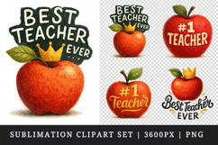 Best Teacher clipart printable sublimation design png Product Image 1