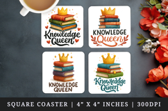 Best Teacher square coaster sublimation, coasters design Product Image 1