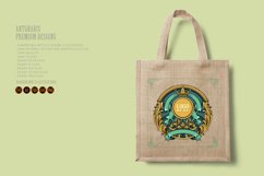 Vintage elegant label floral swirl ribbon ornament SVG Product Image 3