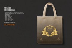 Classic badge shield floral elements SVG Product Image 6