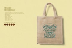 Elegant flourish banner ornament with ribbon vintage Product Image 5