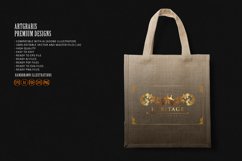 Gold crown badge vintage flourish classic ornaments Product Image 5