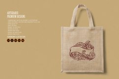 Classic floral banner with ornament ribbon vintage SVG Product Image 6