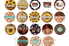 Mama Round Sublimation, Car Coaster PNG Bundle Product Image 1
