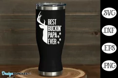 Best Buckin' Papa Ever SVG | Father's Day Hunting SVG Product Image 1