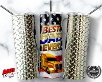 Best dad ever trucker tumbler png wrap sublimation Product Image 3