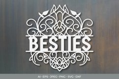 Besties Papercut SVG Product Image 1