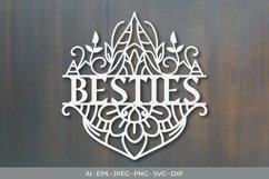 Besties Papercut SVG Product Image 1