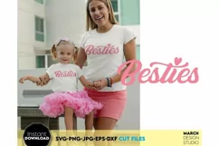 Besties SVG, PNG | Best Friends SVG | Mommy and Me Shirt Product Image 1