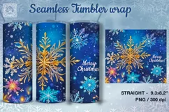 Frozen Beauty Seamless Tumbler Sublimation, 20 oz PNG Product Image 2