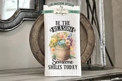 Barrel of Colorful Flowers - Sublimation Dish Towel Designs Product Image 2