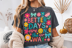Floral Better Days Are On The Way PNG, Inspirational PNG Product Image 1