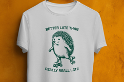 Funny Hedgehog SVG for Sarcastic Shirts - Aesthetic Mood PNG Product Image 3